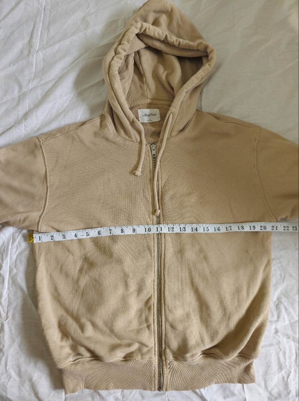 Aritzia Wilfred Free 1 xs s Light Taupe Zip Hoodie - Picture 4 of 7